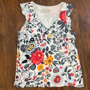 LOFT top, excellent condition, floral design, XXSP